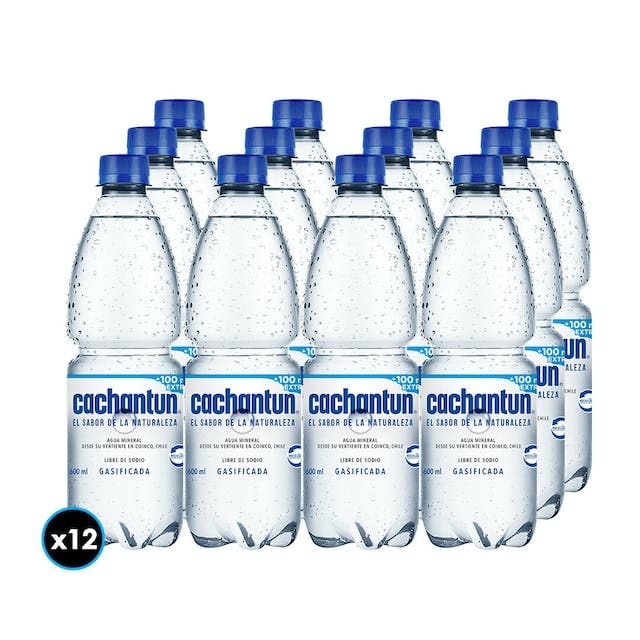 Pack 12x Agua Cachantun con gas 600ml