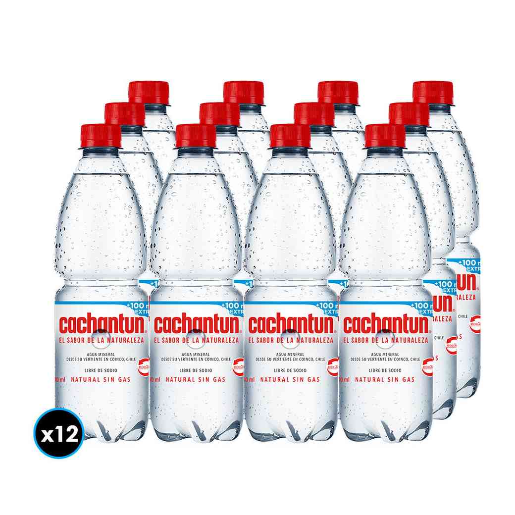 Pack 12x Agua Cachantun sin gas 600ml