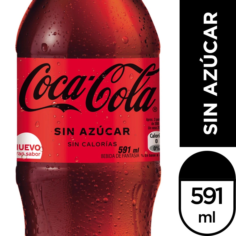 Pack 6x Bebida Coca-Cola zero 591 ml