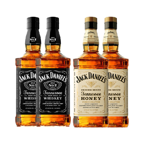 Pack cuatruple Whiskey Jack Daniel’s 750cc