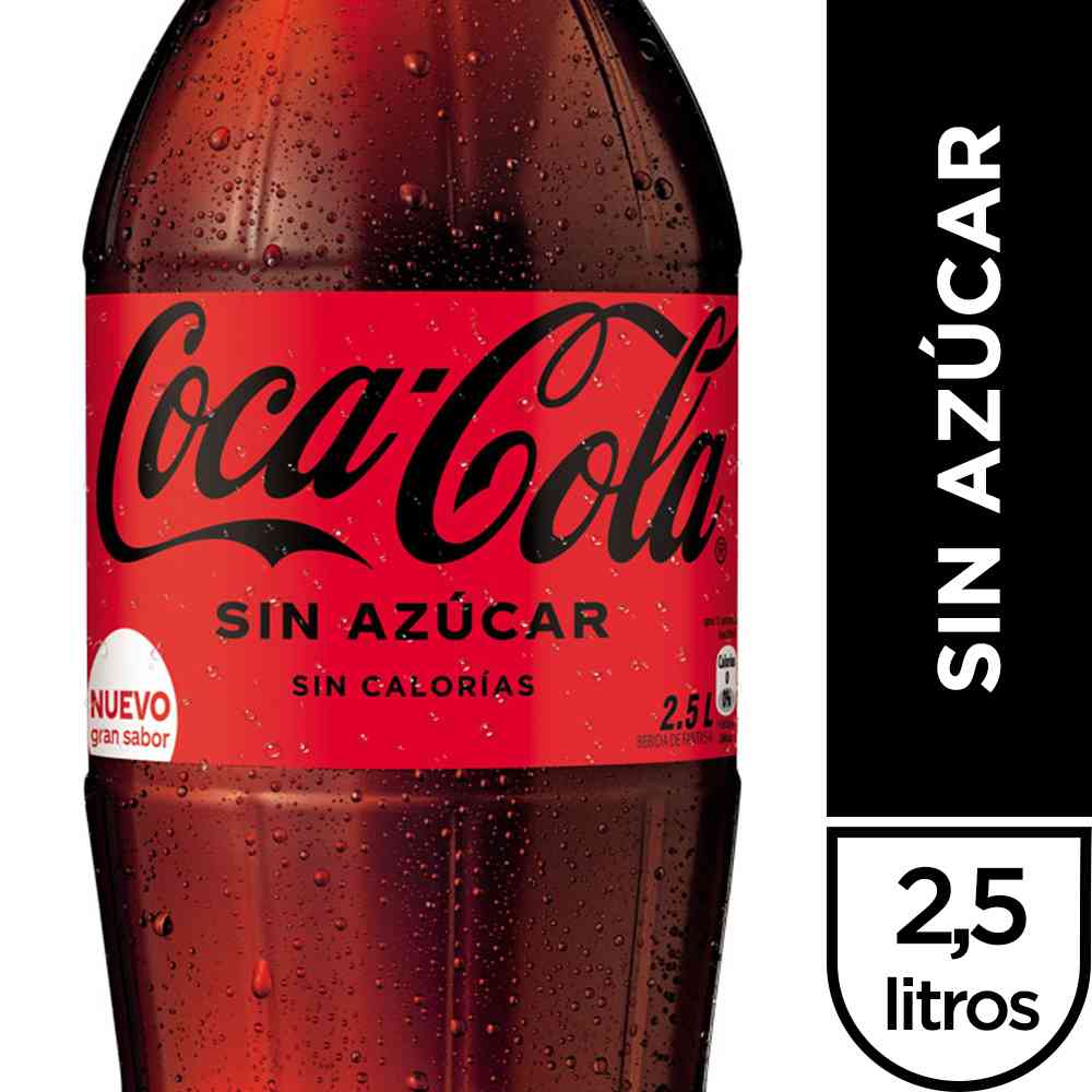 Pack 6x Bebida Coca-Cola zero 2,5 litros
